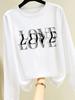(Asian Size) trend love style cute Graphic Tee Clothing Print T Shirt Women autumn winter spring Casual Fashion Top o-neck Long Sleeve T-shirts
