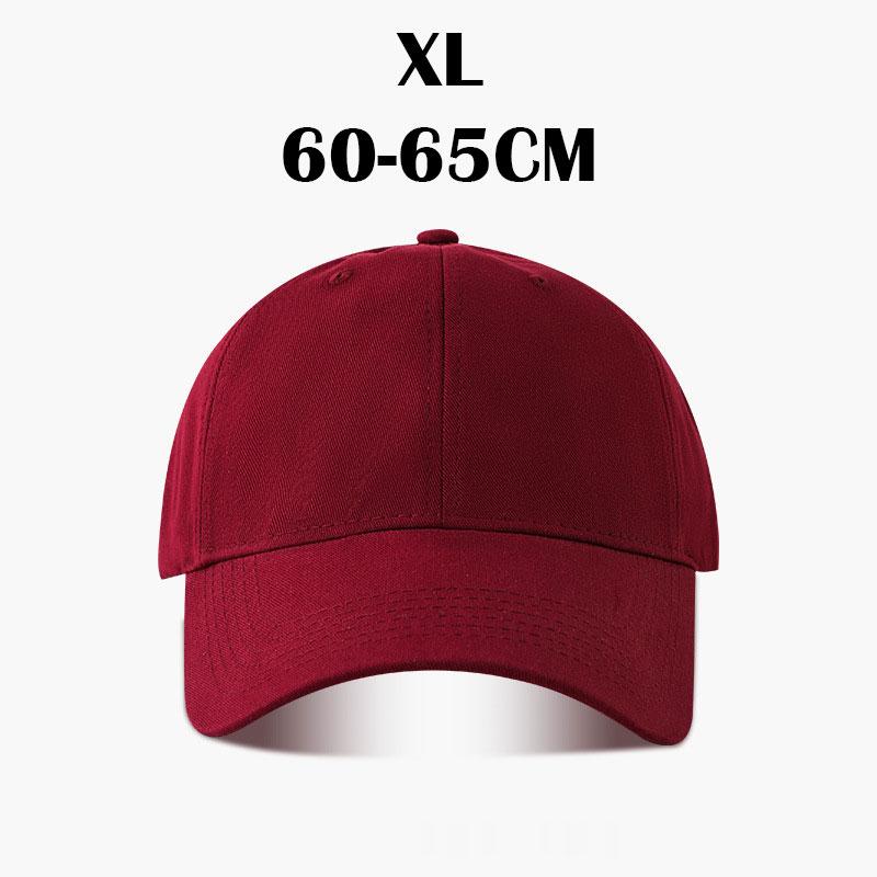 Unisex Czapka na dużą głowę 60-65cm Gładka zakrzywiona czapka z daszkiem Odporna na kurz czapka baseballowa Jednolita regulowana czapka rekreacyjna Męska Damska