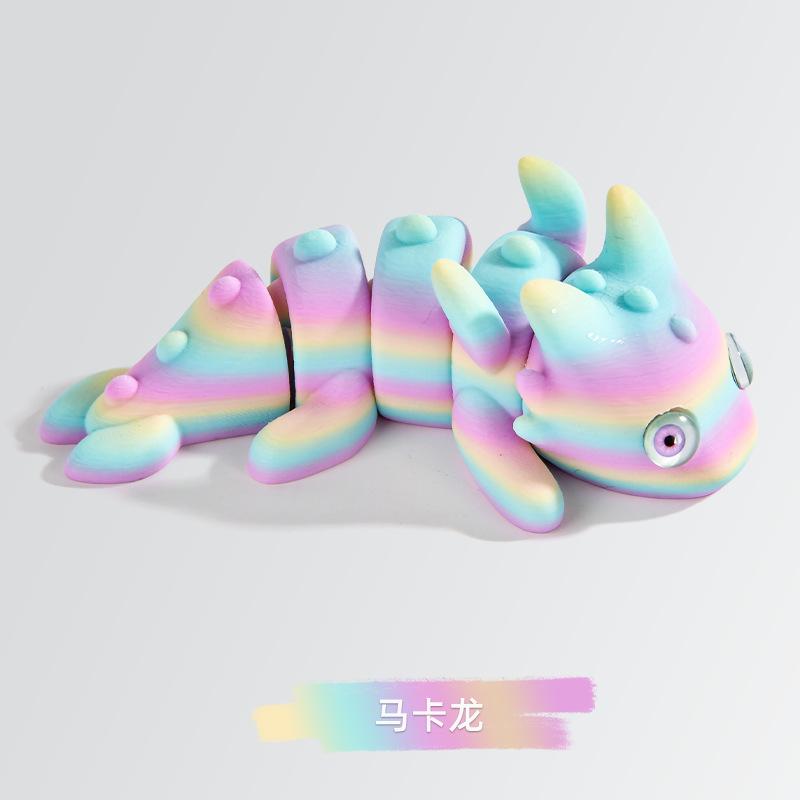 10cm 3D Printed Toys Simulation Doll Fish Realistic Eyes Body Joints Movable Children Toys Gifts Home Decoration