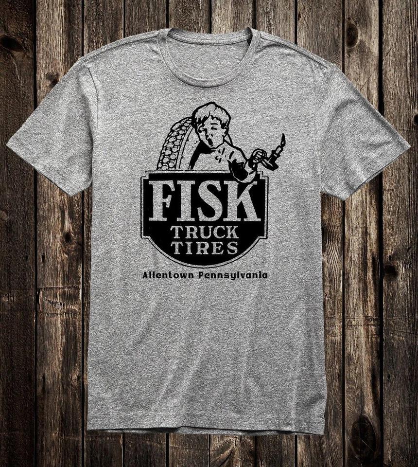 

Hot Rod Tee T Shirt Race Racing Speed Shop Antique Fisk Truck Tires Allentown PA M