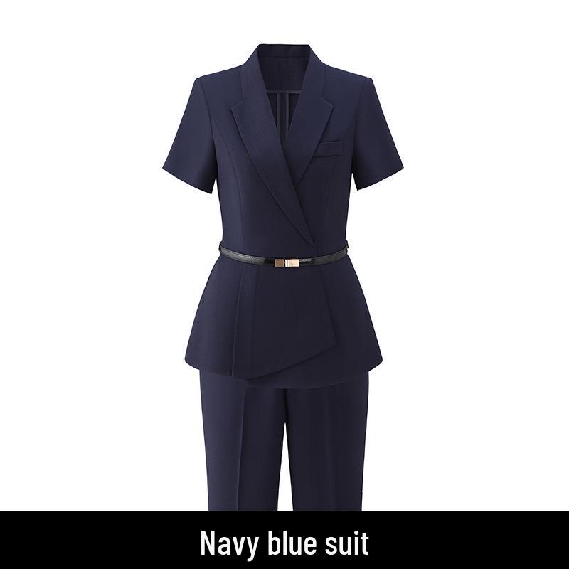 

Женский летний костюм в британском стиле высокого класса - Профессиональная рабочая одежда для менеджеров по продажам 2XL