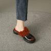 Fashion Vintage Rabbit Hair/wool Autumn and Winter Plush Slippers Women's Fashion Black Brown Warm Outdoor High Heel Cotton Shoes