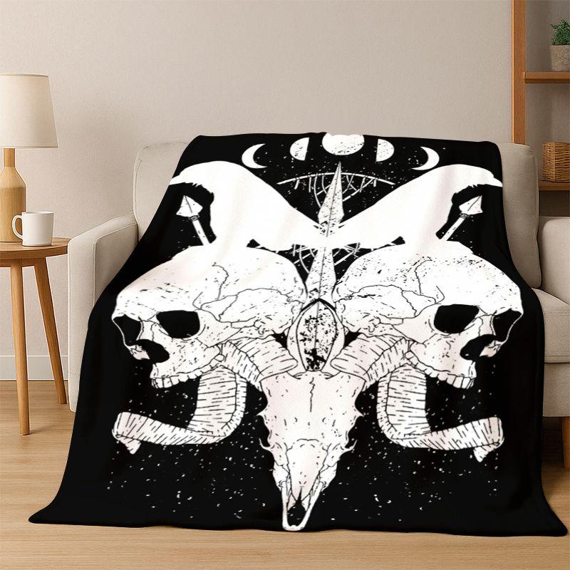 Viking WarriorSymbol Valknut Nordic Valhalla Flannel Blanket Soft Warm Throw Blanket for Bedroom Living Room Bed Travel Camping