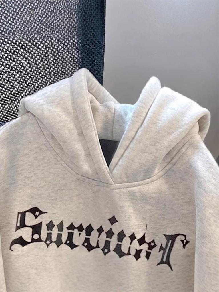 Sudadera con Capucha de Forro Polar Estilo Retro Americano Araña para Hombre - Tendencia Otoño/Invierno Estilo Hip Hop.