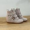 Leder Unsichtbare Einlegesohle Höhenverstellbare High-Top-Schuhe für Damen, Vielseitige Freizeitschuhe für Sportbekleidung