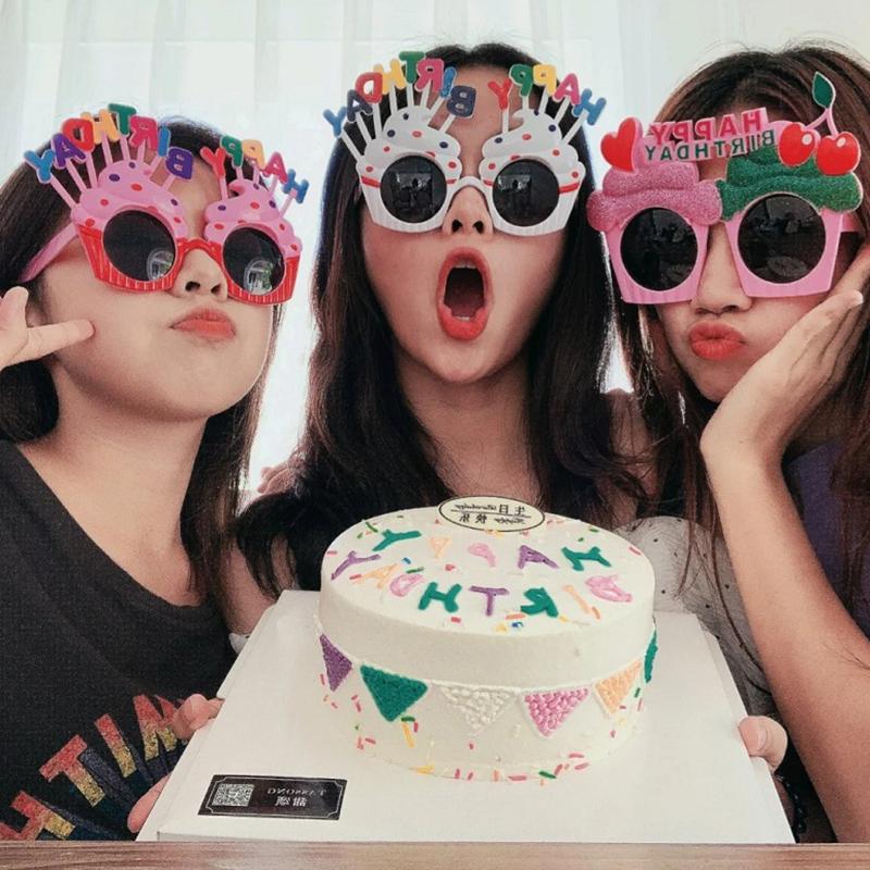 Occhiali da festa divertenti occhiali di compleanno decorazione torta Occhiali da sole per donne uomini