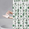 Shower Curtain Simple Wind Green Leaves Print Bathroom Curtains Waterproof Quick Dry For Toilet Modern Style 200Cm Peva Fabric