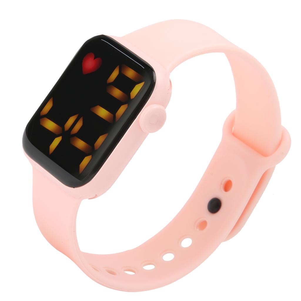 Heart Rate Blood Pressure Monitor Watch Luminous Electronic Watch Sleep MonitorWatch Pink