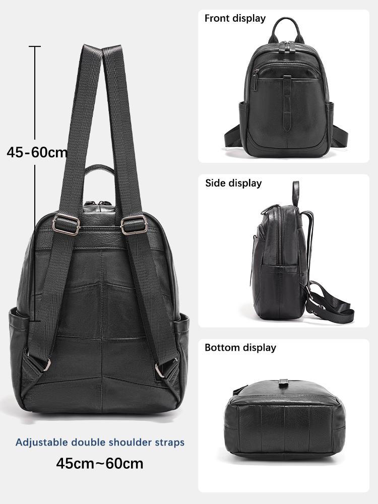 Zency Women's 100% Genuine Leather Backpack Large for Commute Travel Work