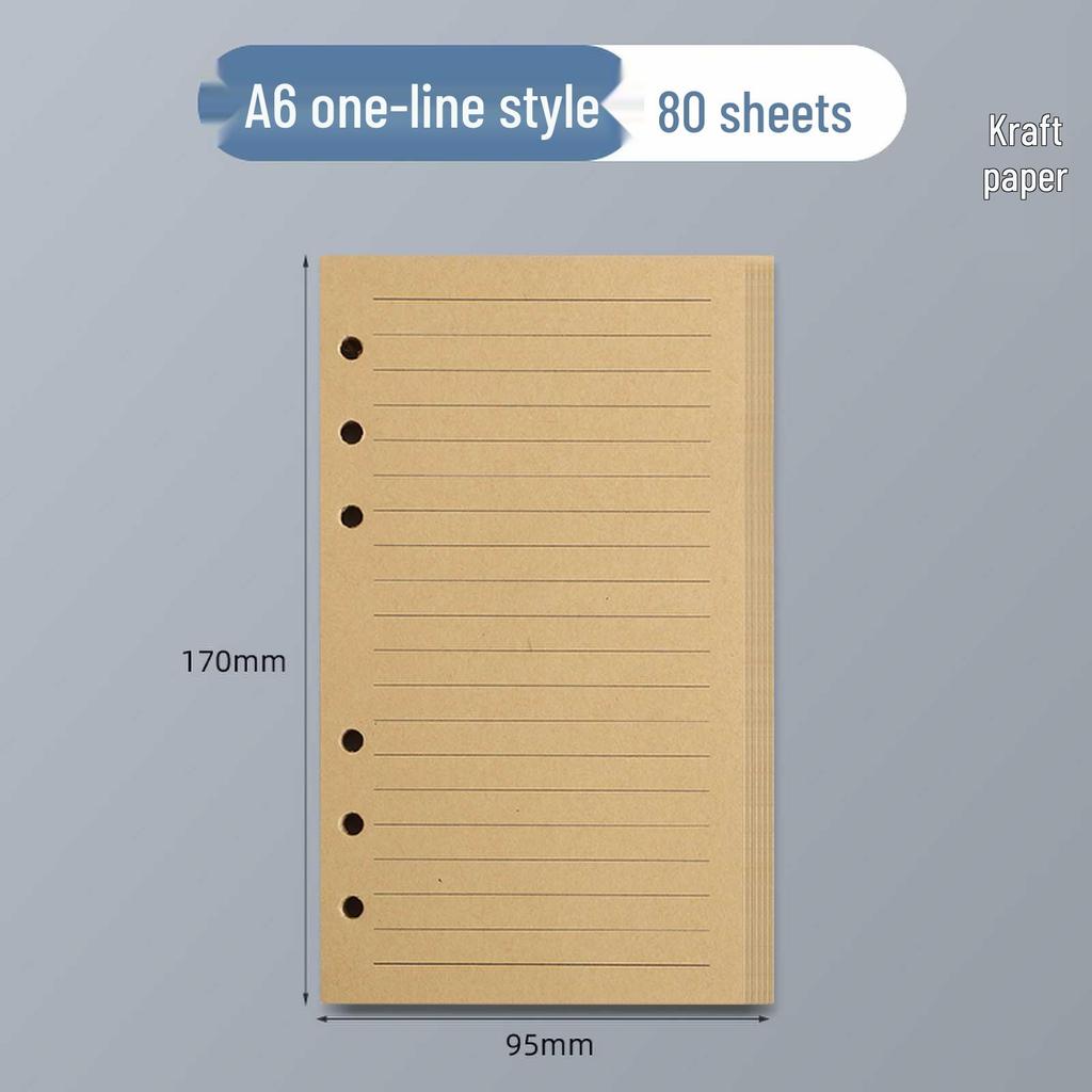 Individueller Loseblatt-Notizbuch-Innenteil mit herausnehmbarem Daolin-Papier: Liniert, Blanko und kariert