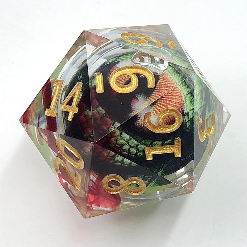 35mm D20 Dragon Eye DND kostky pro TRPG Polyhedral Resin 20stranné stolní herní příslušenství