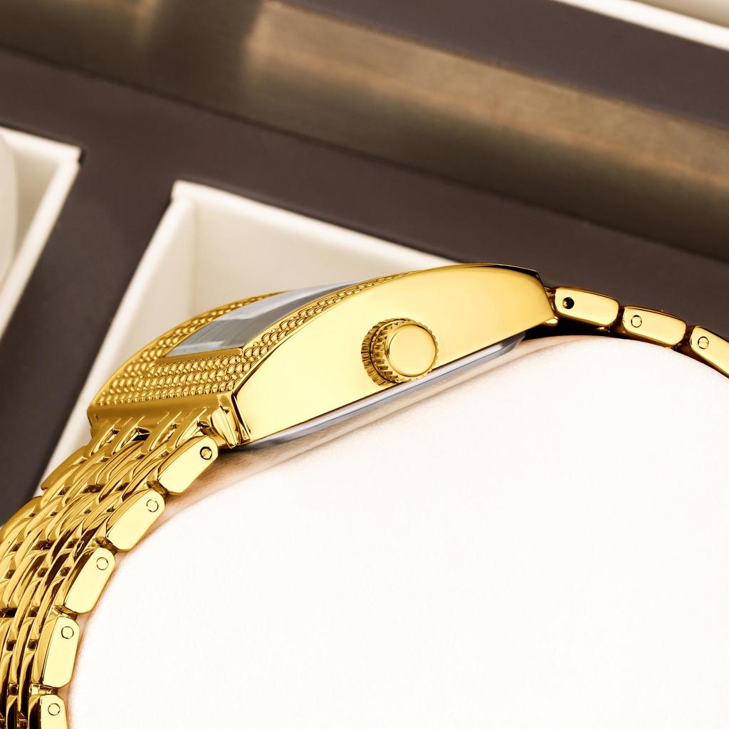 Yalalusi Women's Rhinestone Quartz Wristwatch - Eco-Friendly IPG Electroplated Fashion Watch