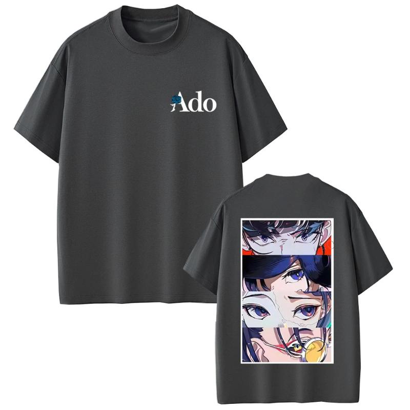 2026 Hot Sale Ado Graphic T-shirt for Men Women Summer Casual Fashion Vintage Streetwear Loose Tops Hip Hop O-Neck Short Sleeve T-shirts Tee