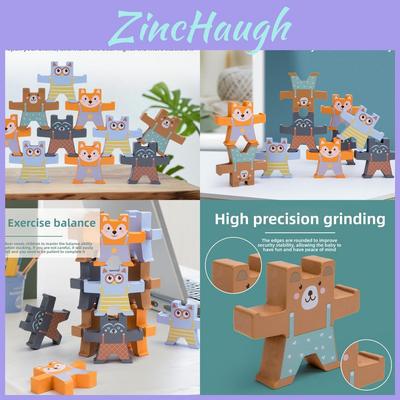 Wooden Bear Balance Stacking Toy For Kids Development And Hand Eye Coordination