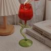 Red Rose Goblet Rolled Cup-rimmed Wine Cup Champagne Glass Rose Wine Glass  Valentine's Day