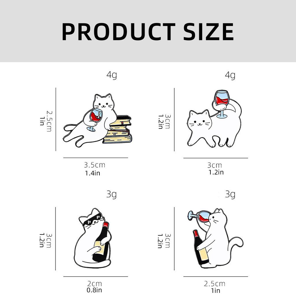 Enamel Cats Lapel Pin Fashionable Brooch for Clothes Bags Gift for Friends Festival Badge Backpack Decoration