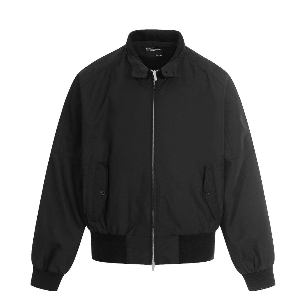 

Men s Autumn Stand Collar Bomber Jacket - Solid Color, Loose Fit, High Street Casual Style Medium чорний