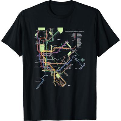 New York City Metro Map Art I Heart NY Souvenir Gifts T-Shirt