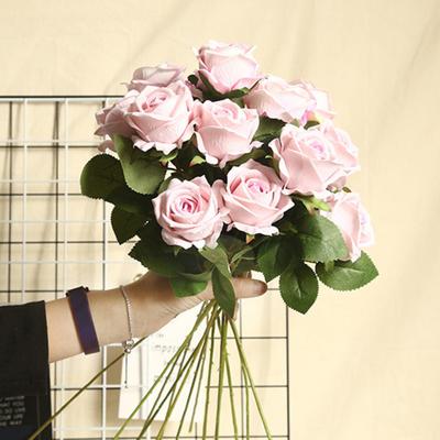 Imitation Rose No-watering Realistic No Withering Anti-fade Long Lasting DIY Wedding Home Decoration Cloth Artificial Rose Home Supplies