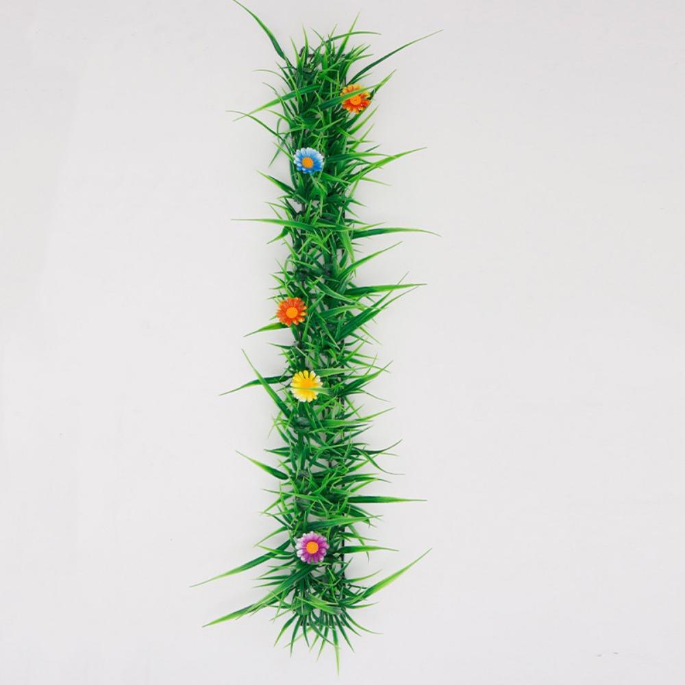 

With Flowers Artificial Lawn Turf Mat Plastic Material Fake Green Plants Multi-sizes Decoration Wall Partition Plant Wall