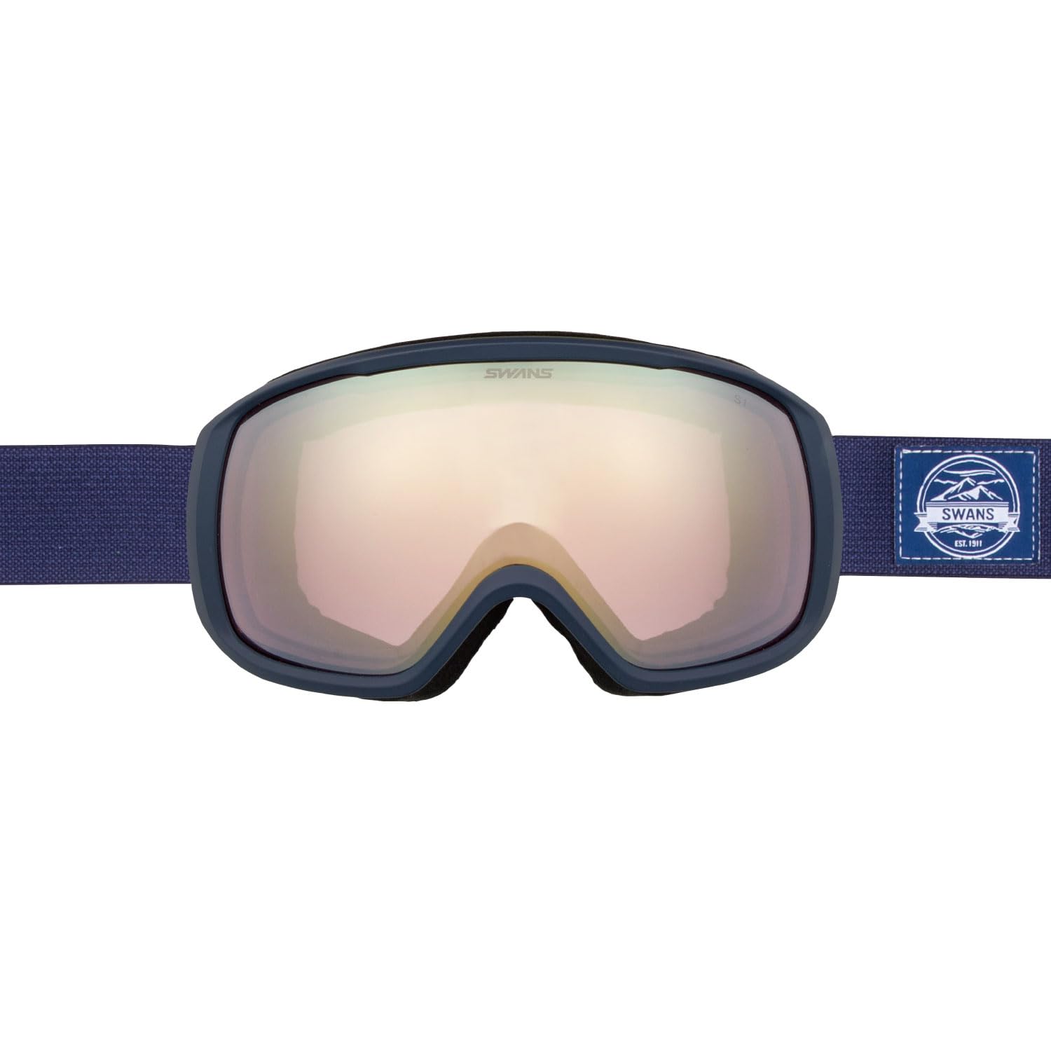 

Swans P1 MNV Snow Glasses Gold Mirror x Bright UV Glasses Ski Snowboard Snowboard and 200-MDHS Goggles, Anti-Fog, Mirrored, Compatible, Pink,