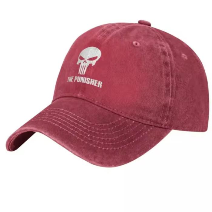 Washed cotton old skull heat transfer baseball cap men's and women's personalized cap street trend sunscreen cap