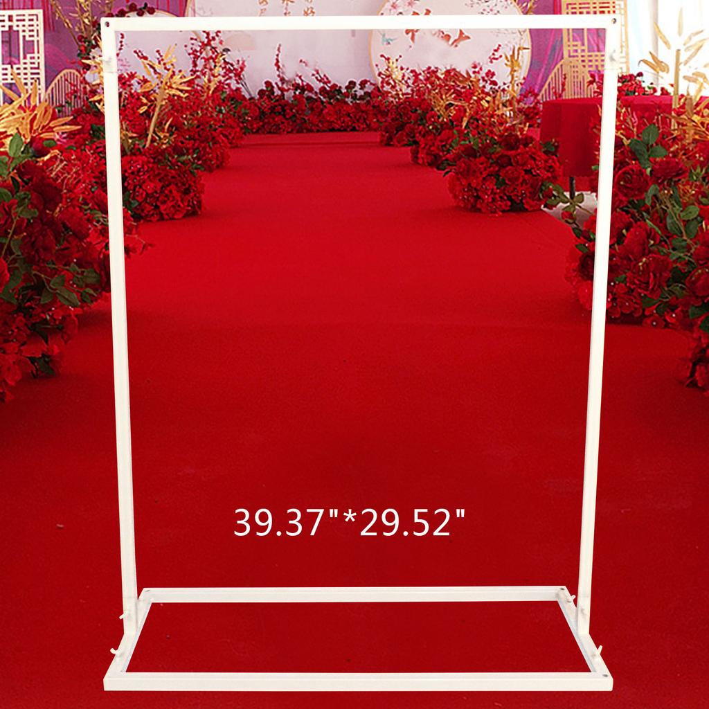 75x30cm Modern Wedding Arch Stand Floor Standing White Wedding Bracket for Weddings, Birthday Parties, Banquets