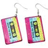 Fluorescent Shining Oil Gloss Magnetic Tape Retro Era Earrings Lightning Element Radio Women's Eye Catching Earrings Gift