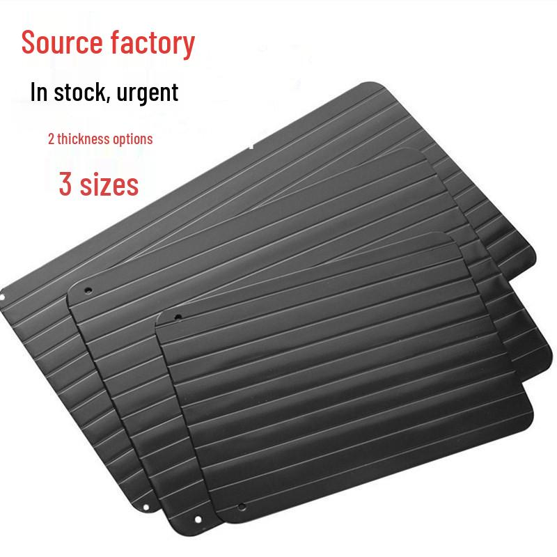 

Rapid Thawing Board: Quick Defrost Aluminum Kitchen Tool Silicone Sleeve Red