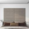 VidaXL Wall Panels 12 Pcs Light Grey 90x30 Cm Velvet 3.24 M² 343919