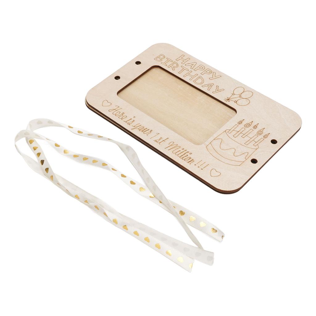 Your First Million Wooden Wallet Creative Money Holder Cash Gift Birthday Wedding Present Desk