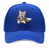 Breathable Baseball Cap with Cute Kitten Print  Adjustable Casual Sun Hat for Everyday  Outdoor W Sandwich Baseball Cap