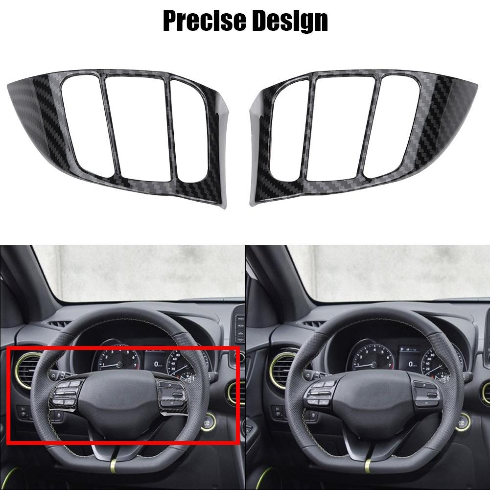 Car Interior Steering Wheel Cover Frame Trim for   Encino Kauai   2017-2020 SUV Silver