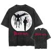 Harajuku Vintage Washed T Shirts Death Note Misa Anime Graphic T Shirt Men Women Cotton Fashion Streetwear Yk Oversized Tshirt