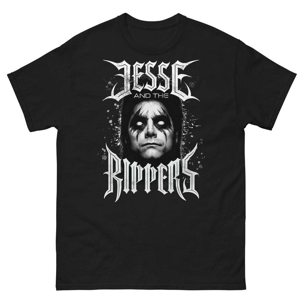 Jesse And The Rippers Uncle Jesse Metal Band Parody Tee Unisex Full House Tee S