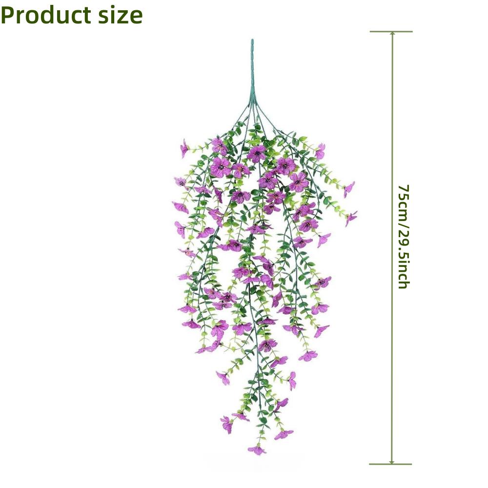 2pcs Hanging Artificial Flowers Plants -Outdoors Spring Summer Decoration, Faux Hanging Flowers Garden Porch Window Home Decor