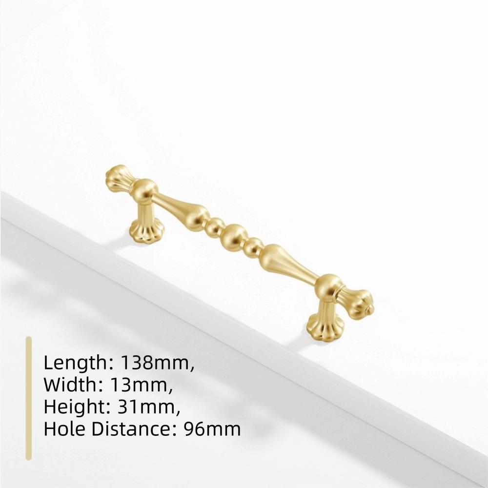 Zinc Alloy Cabinet Door Handle Light Luxurious French Style Wardrobe Door Handle High-end Solid Antique Kitchen Cupboard Pull
