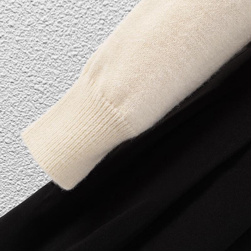 Women's Round Neck Long Sleeve Knit Top with Button Detail