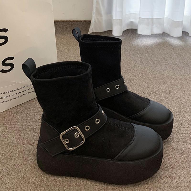 

Ботильоны женские на плоской подошве, зимняя новая обувь 2025 года, модный бренд, повседневные прогулочные ботинки-носки «Челси», спортивные женские ботинки 35