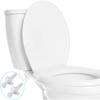 Jetec 2 Pieces Toilet Seat Screws Replacement Kit Plastic Bolts with Plastic Nuts and Washers Parts Kit for Fixing The Top Toilet Seat, White