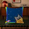 Anime N-Nyan Cat Throw  Trendy-style decorative throw pillow cover insert not included fauxembroidery design