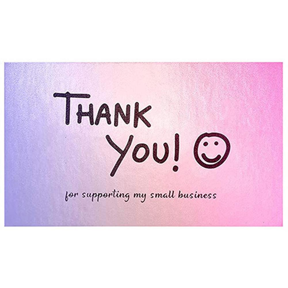 50sheets 50 90mm Greating Cards Waterproof Reflective Appreciate Thank You Cards Section 1#0