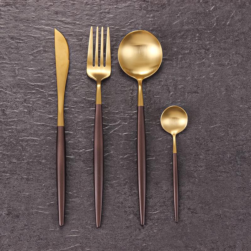 304 Portugal Thickened Stainless Steel Cutlery Set - Knife, Fork & Spoon for Restaurant or Hotel
