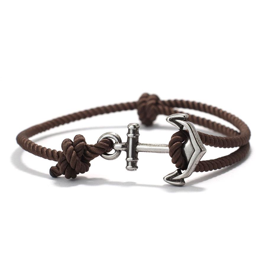 Trendy Anchor Bracelet Milanese Rope Braided Braclet Men Women Casual Accessories Beach Surf Viking Adventure Jewelry Gifts