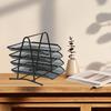 Rack de armazenamento de arquivos multicamadas de metal deslizante prateleira de arquivos resistente organizador de documentos de mesa para casa, escola e escritório