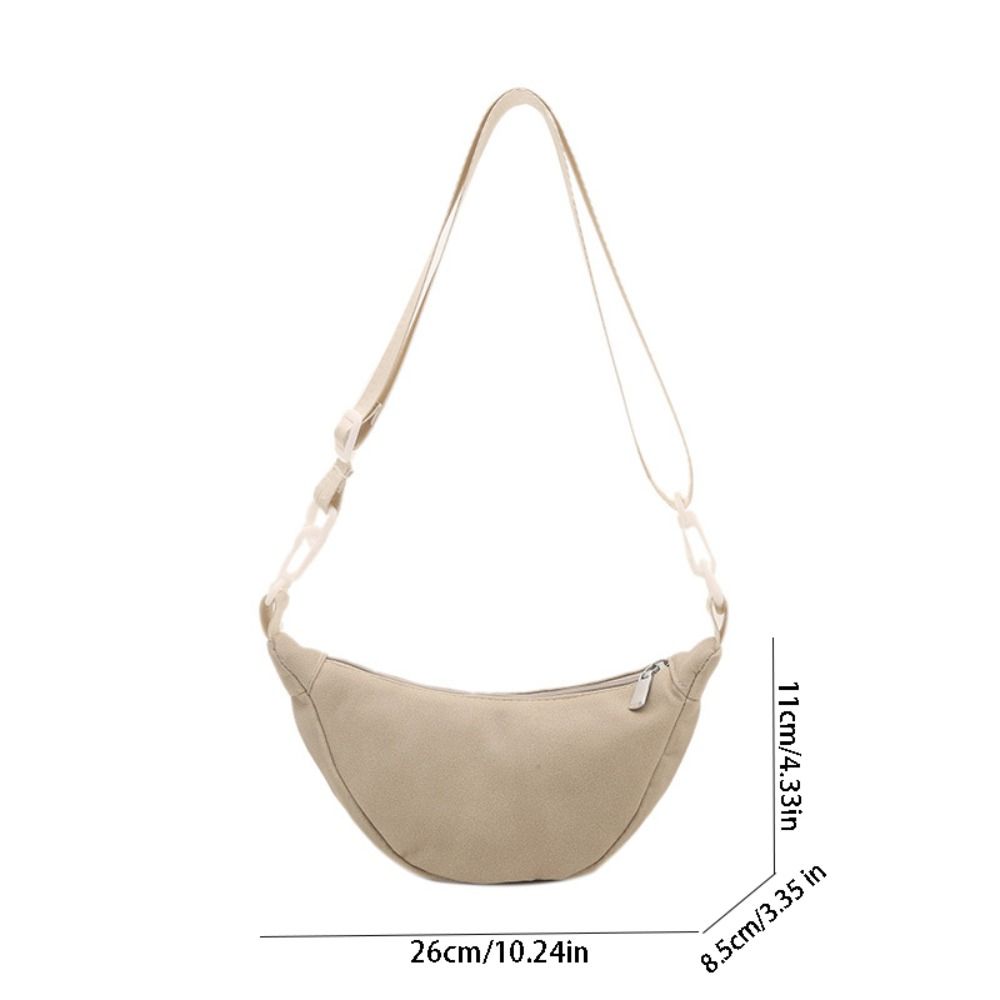 Suede Mini Dumpling Bag Light Soft Crossbody Bag Women Student Casual Fashion Simple Lightweight Handbag