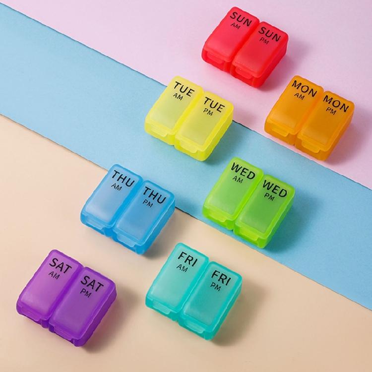 Travel Pills Organizer,Weekly Portable Pills Box Daily Pills for Case Medicine Vitamin Container for Pocket Purses Bags