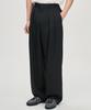 PRAIRIE Double-Pleat Pin Stripe Wide Slacks (Black)