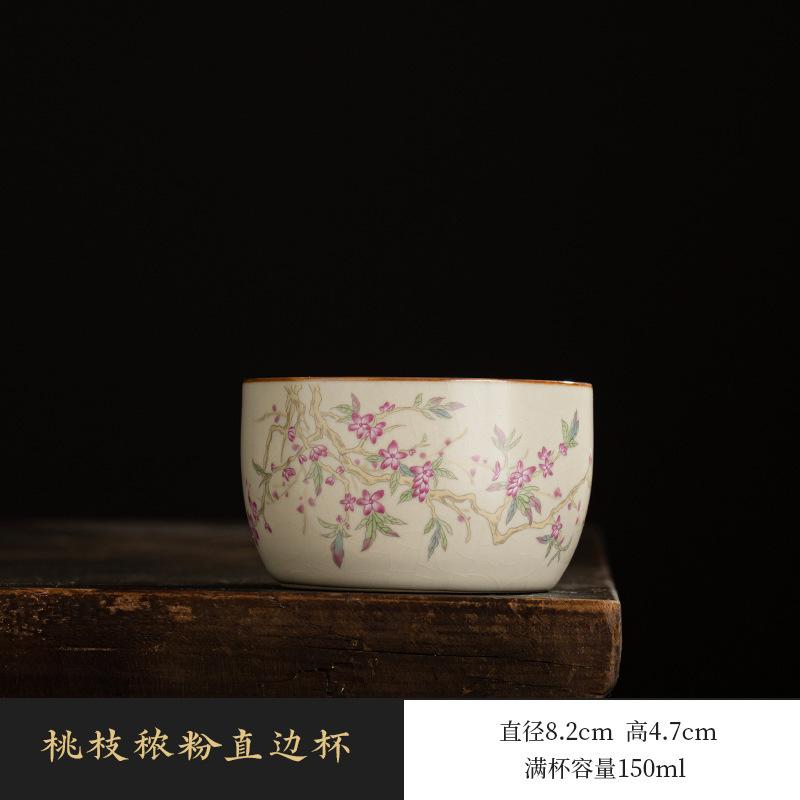 Beige Ru Kiln Xishi Teapot Teacup Kung Fu Tea Set Single Pot Home Ceramic Tea Maker Tea Pot