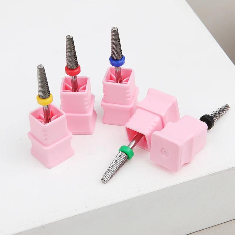 5 In 1 Tungsten Steel Nail Drill Bit For Manicure Gel Polish Remover Cutter Bits Electric Pedicure Tool